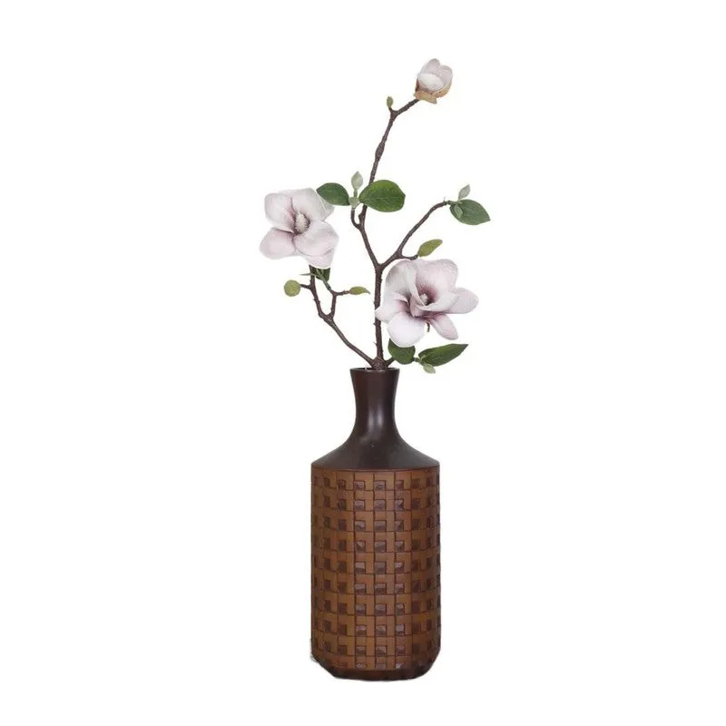 Elegant Magnolia Flower Stick For Modern Spaces - Brown media 5