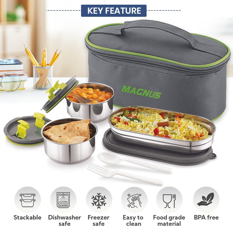 Lunavo Flex Lunch Box with Lunch Bag - Four Piece Set media 9