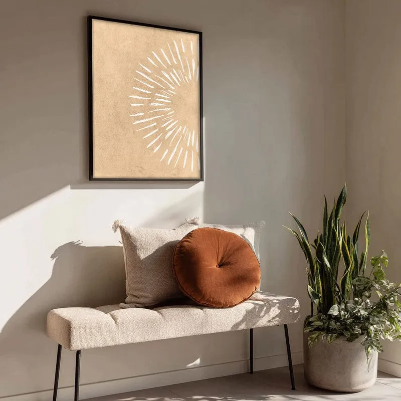 Golden Radiance Canvas Wall Painting With Black Frame media 4
