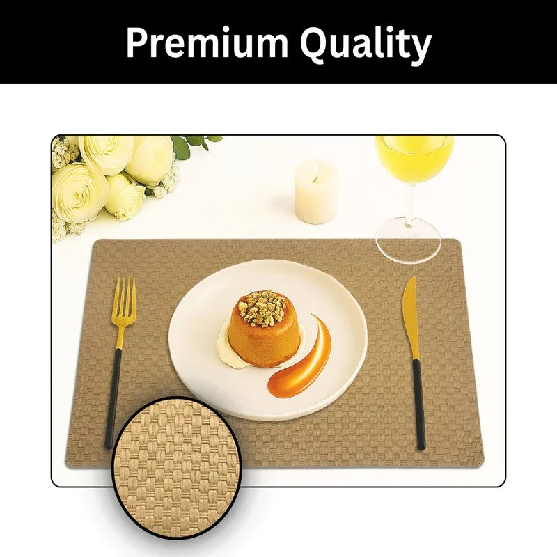 Aureon Brown Rectangle PVC Table Mats - Set Of Two media 3