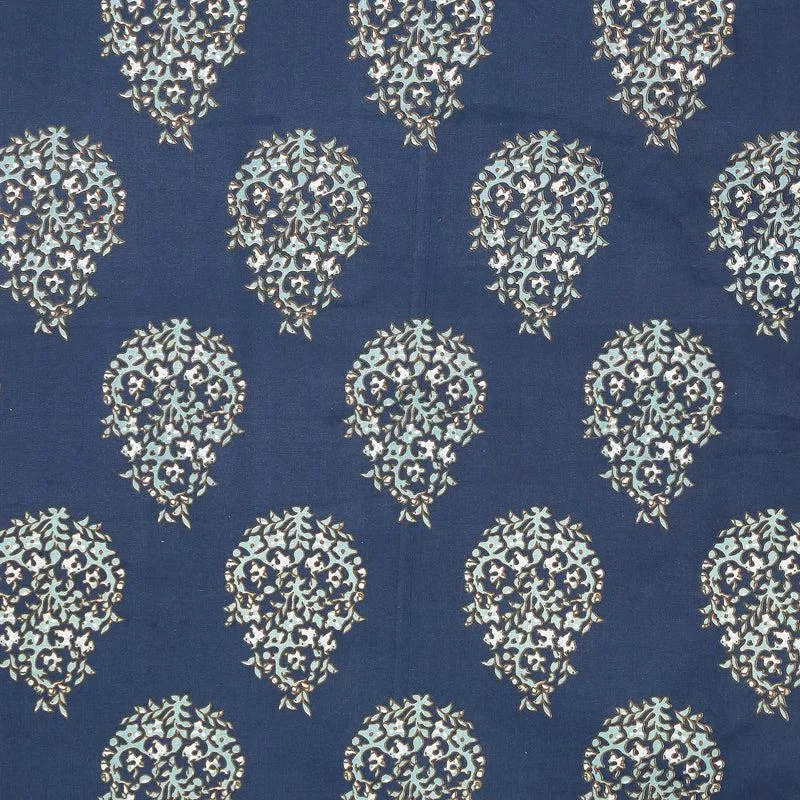 Mridulaa Printed Cushion Cover (Blue) - Set Of Five media 4