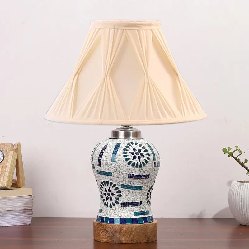 Sonara Smocked Wooden Table Lamp - Multicolor media 4