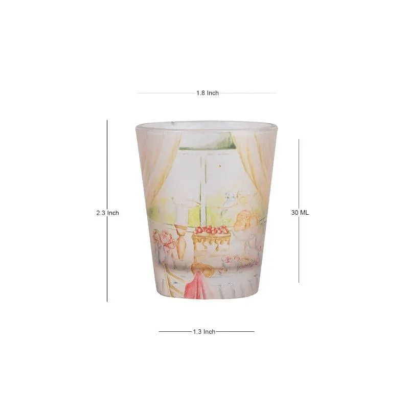 English Tea Party Frosted Shot Glass (30 ml) - Set Of Four media 3
