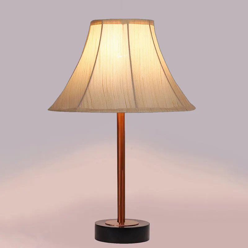 Ceylon Arc Rodin Wooden Table Lamp - OffWhite,Copper,Black media 5