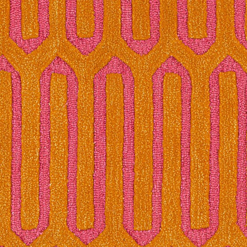 Diores Geometric Wool & Nylon Carpet - Orange media 4