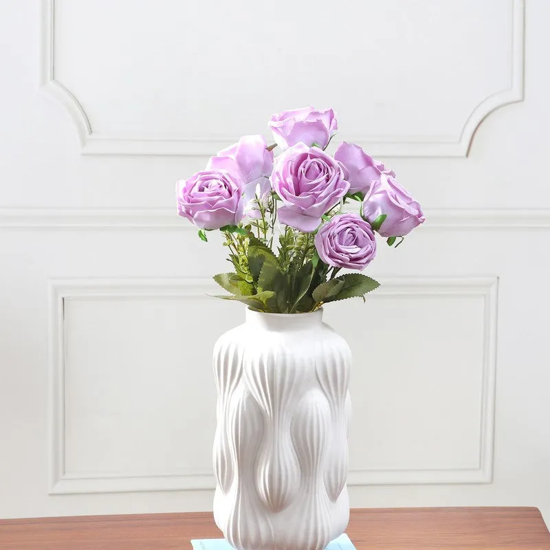 Petaluxe Rose Fabric Artificial Flower - Lilac media 3