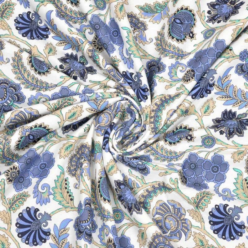 Tvisha Floral Printed Blue Cotton Dohar media 5