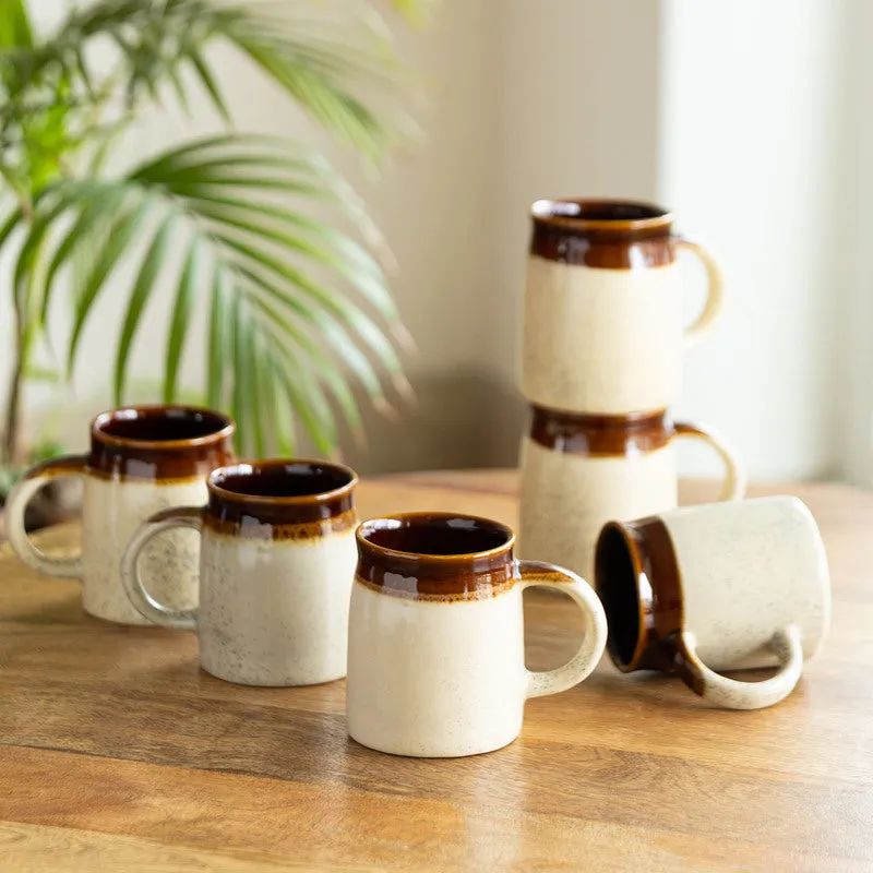 Marlowe Ceramic Coffee Mug (320 mL Each) - Set of Six media 1