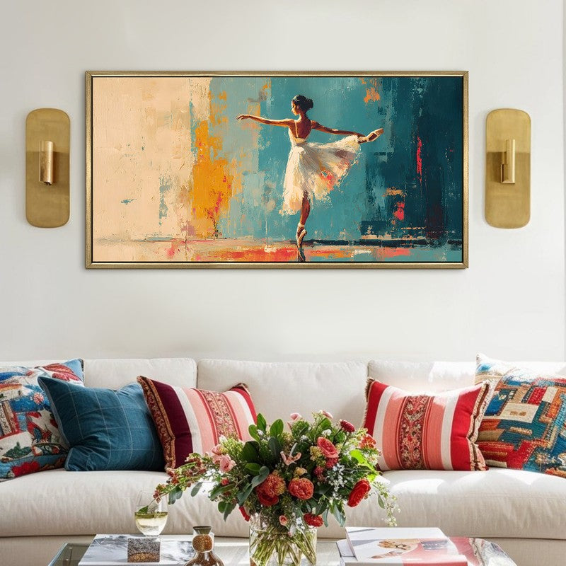 Serene Flow Canvas Wall Painting With Frame
