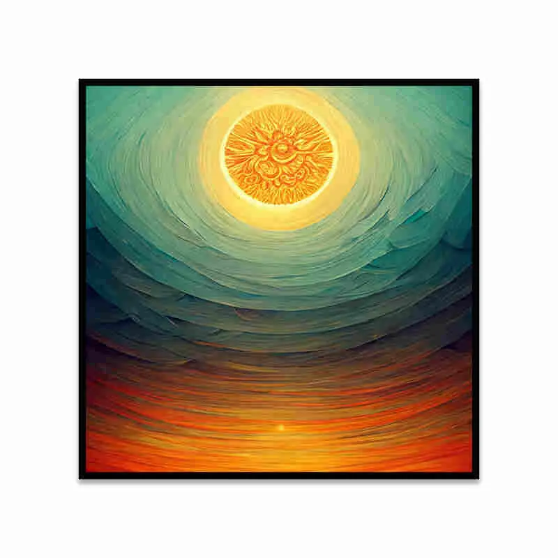 Sun Of Life Wall Art With Frame media 4