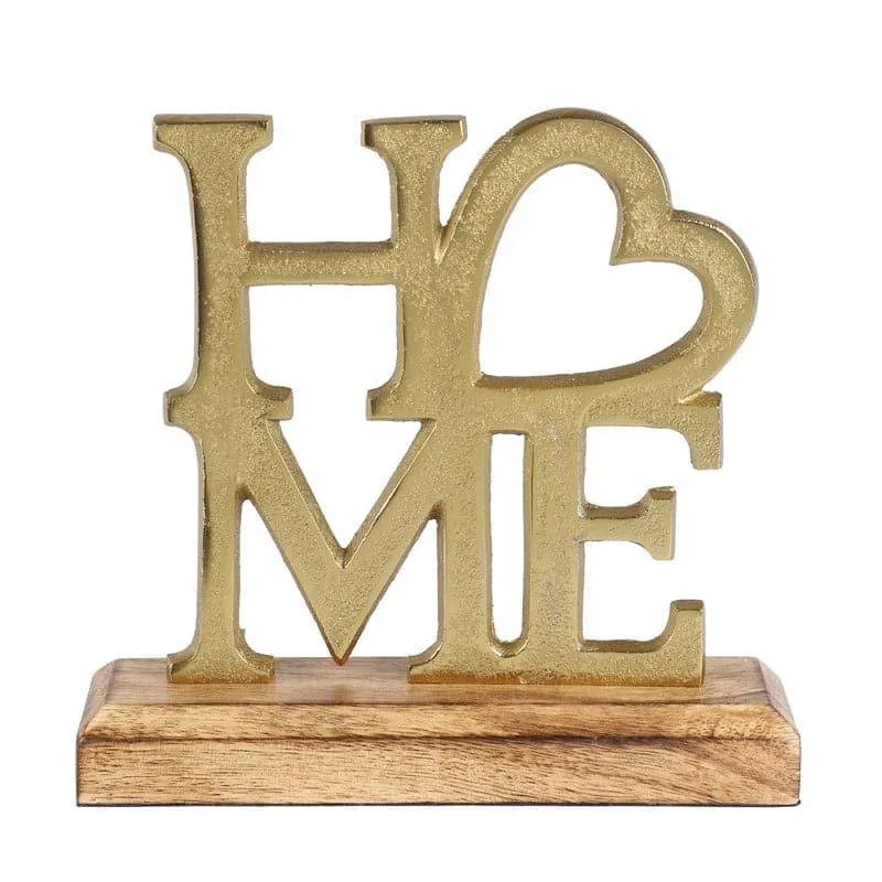 Serene Home Typography Showpiece - Gold media 3
