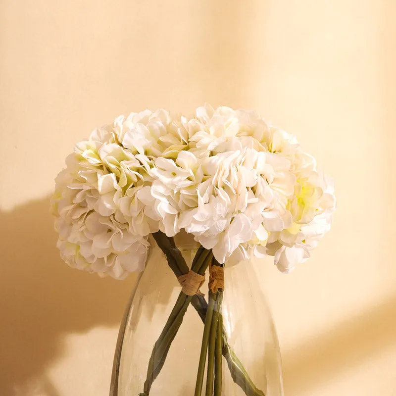 Artificial Realistic Hydrangea Flower Bouquet - White media 4