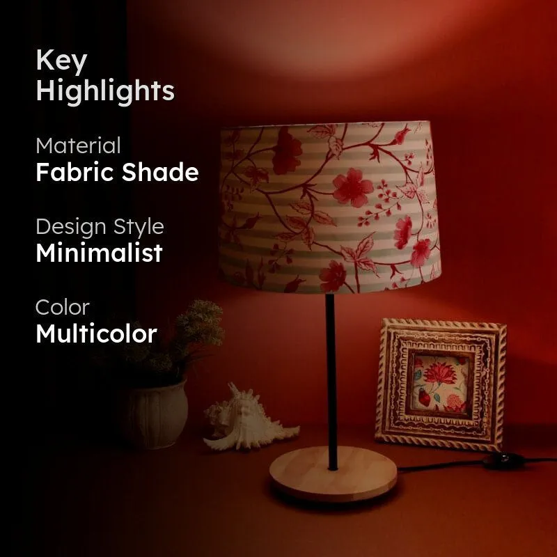 Usara Handpainted Fabric Table Lamp - Multicolor media 2