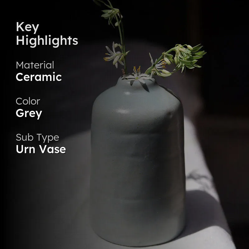 Carmelina Ceramic Vase - Grey media 2