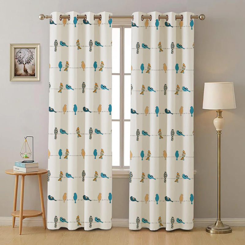 Urban Space Pakshi Curtain (Multicolor) - Set Of Two media 3