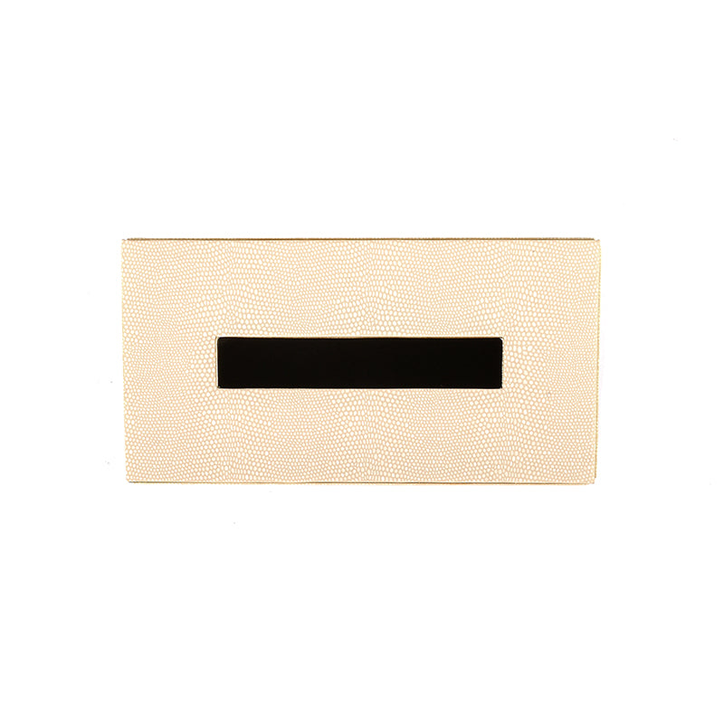 Tisquo Edge Faux Leather Tissue Box - Ivory media 5