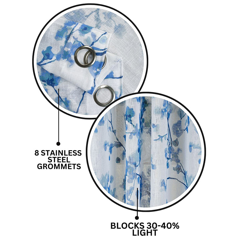 Elaris Linen Texture Sheer Curtain - Set Of Two media 5