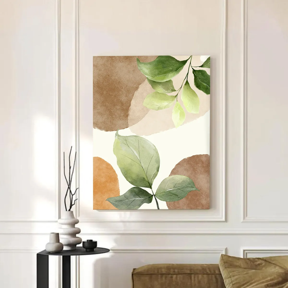 Boho Botanical Leaf Canvas Wall Art media 3