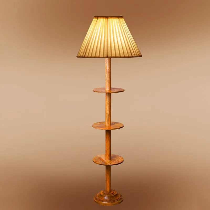 GlowShelf Rise Wooden Floor Lamp - White media 6
