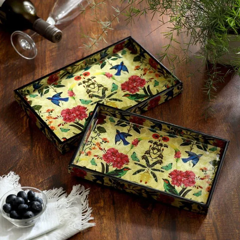 Miraka Floro Serving Tray - Set Of Two media 1