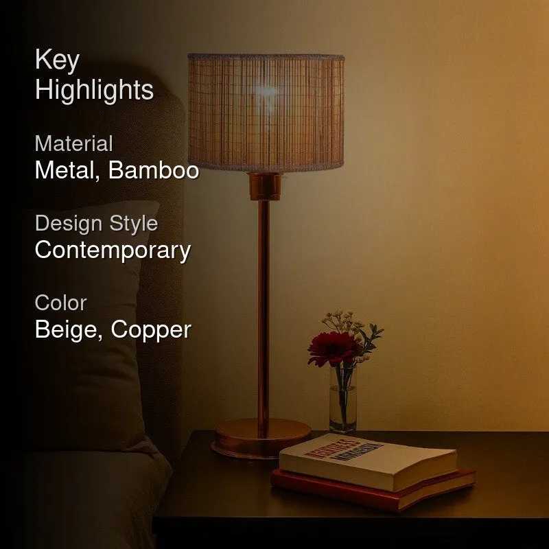 Kavira Aven Metal Table Lamp - Beige media 2