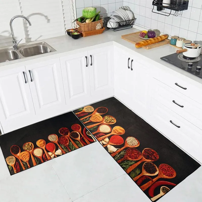 Spice Club Kitchen Nylon Runner Rug - Set Of Two media 1