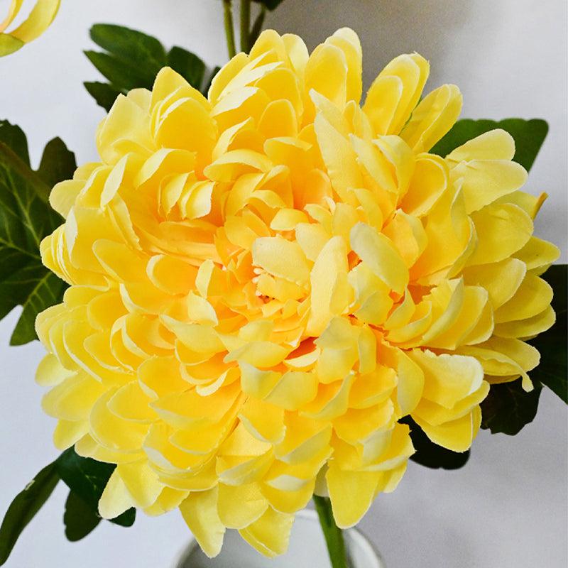 Artificial Peony Flower Stick - Yellow media 4