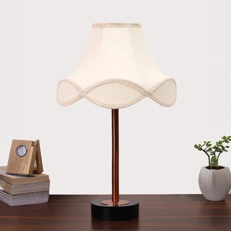 Valencia Arc Rodin Wooden Table Lamp - OffWhite,Copper,Black media 3