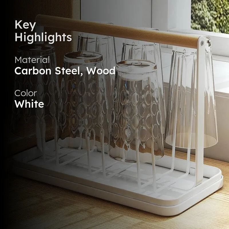 Sip Stack Carbon Steel Glass Drying Rack with Handle media 2