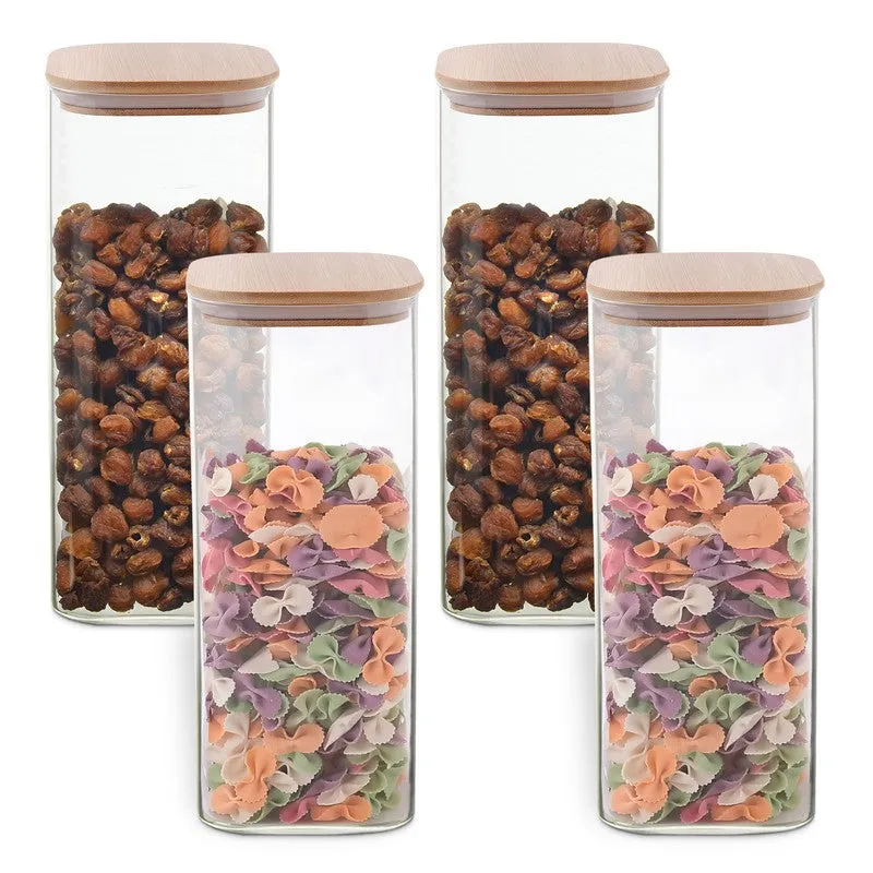 Jarso Glass Jar (1000 mL Each) - Set Of Four - 4