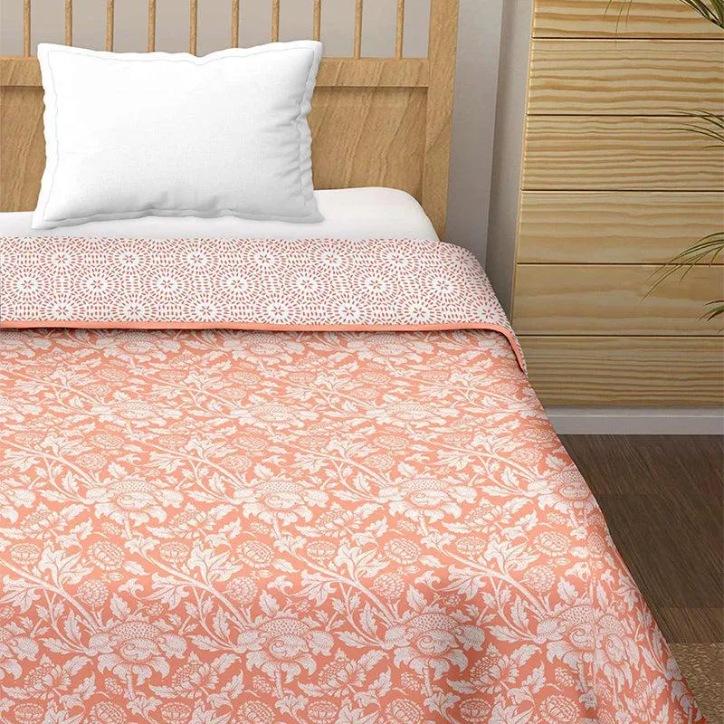 Sumi Reversible Cotton Dohar (Orange)  - 180 GSM media 4