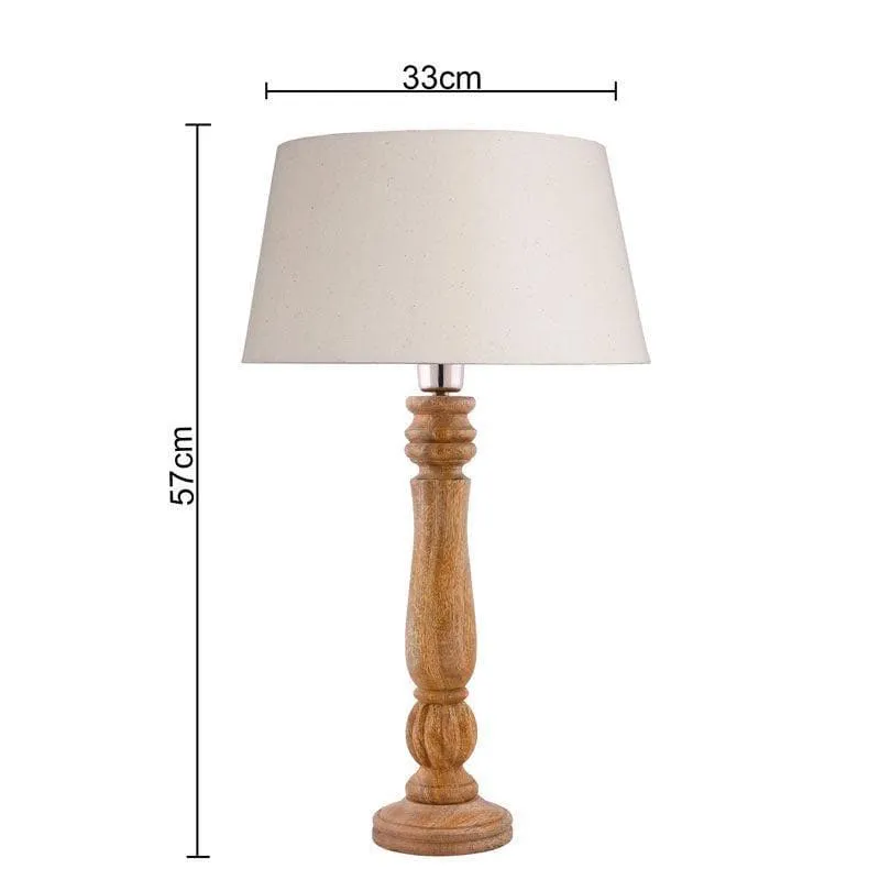 Rustic Elegance Fabric Table Lamp - Brown,White media 6