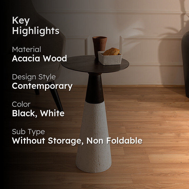 Basilio Acacia Wood Side Table media 2