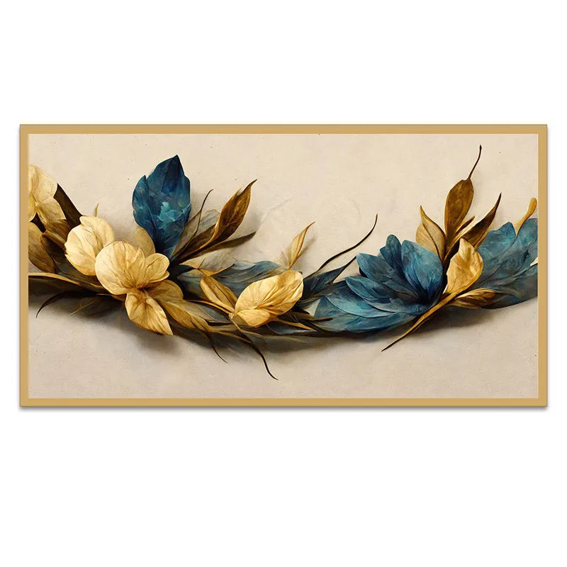 Entova Abstract Floral Wall Painting With Frame media 5