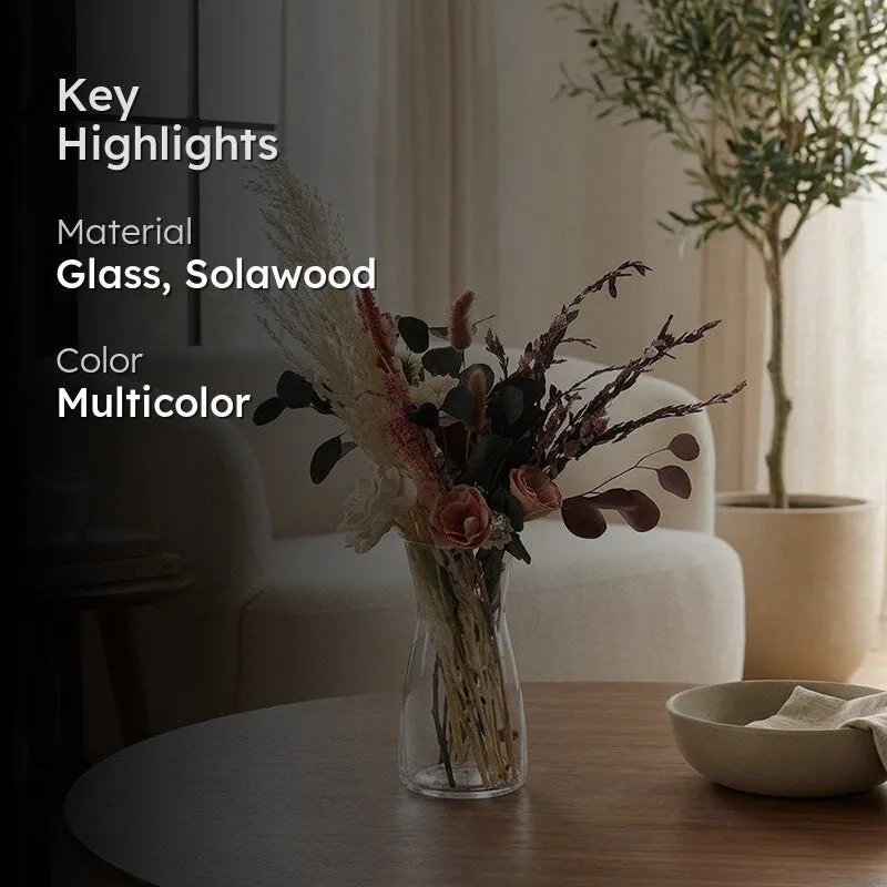 Abigail Solawood Floral Bunch In Glass Pot media 2