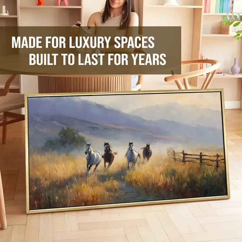 Stampede Canvas Wall Painting With Frame media 5