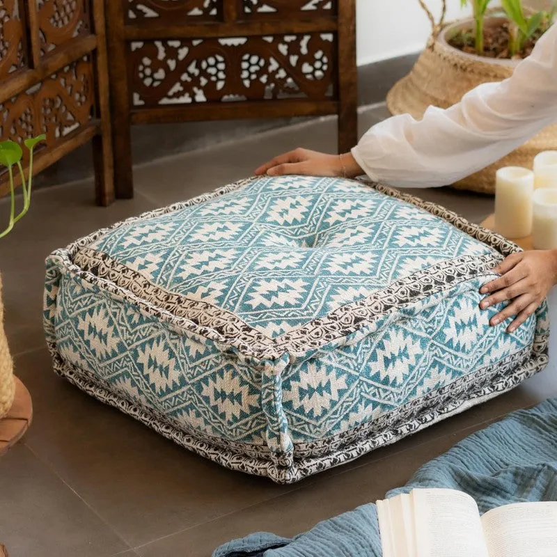 Hand Block Print Floor Cushion media 6