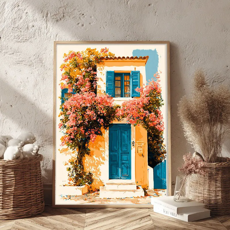 Island Vibes Canvas Wall Painting - Brown Frame media 3