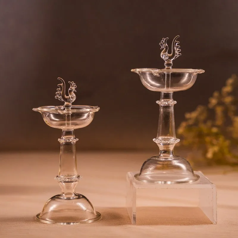 Deepjyoti Glass Diya - Set Of Two media 3