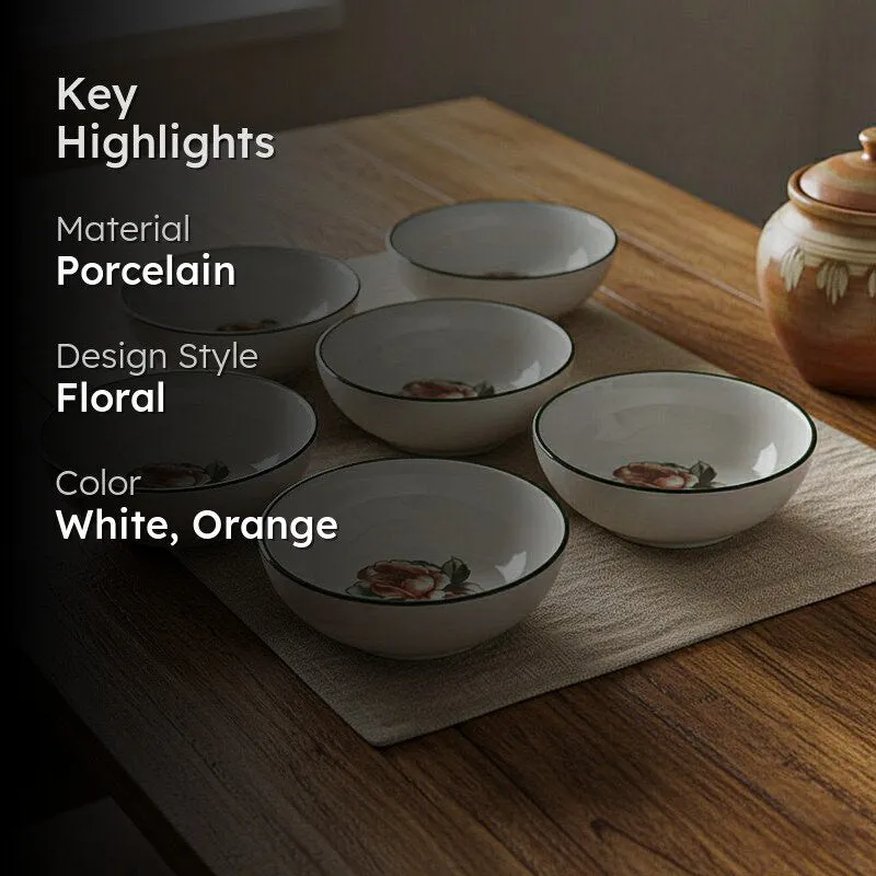 Maduva Floral Bowl (150 ML) - Set Of Six media 2
