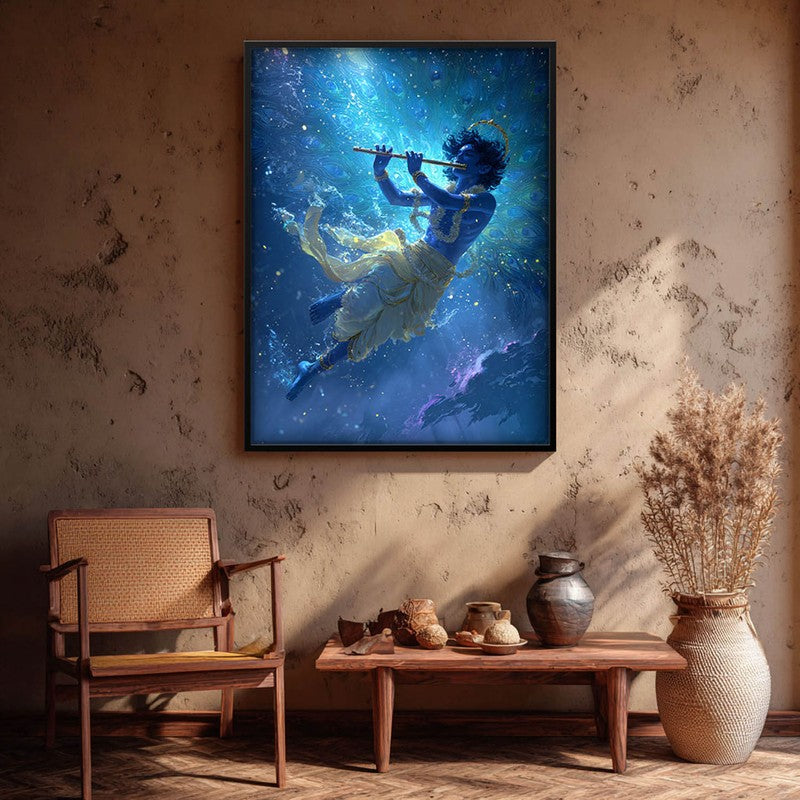 Lord Krishnas Cosmic Divine Dance II Archival Paper Wall Art