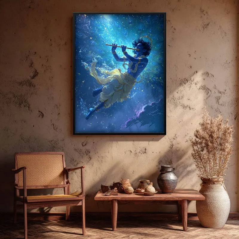 Lord Krishnas Cosmic Divine Dance II Archival Paper Wall Art media 1