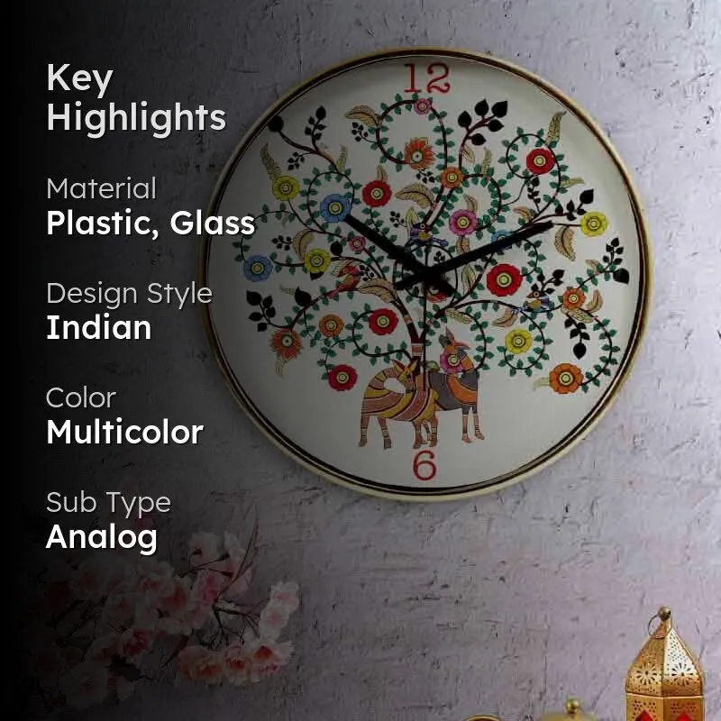 Gond Gatha Wall Clock media 2