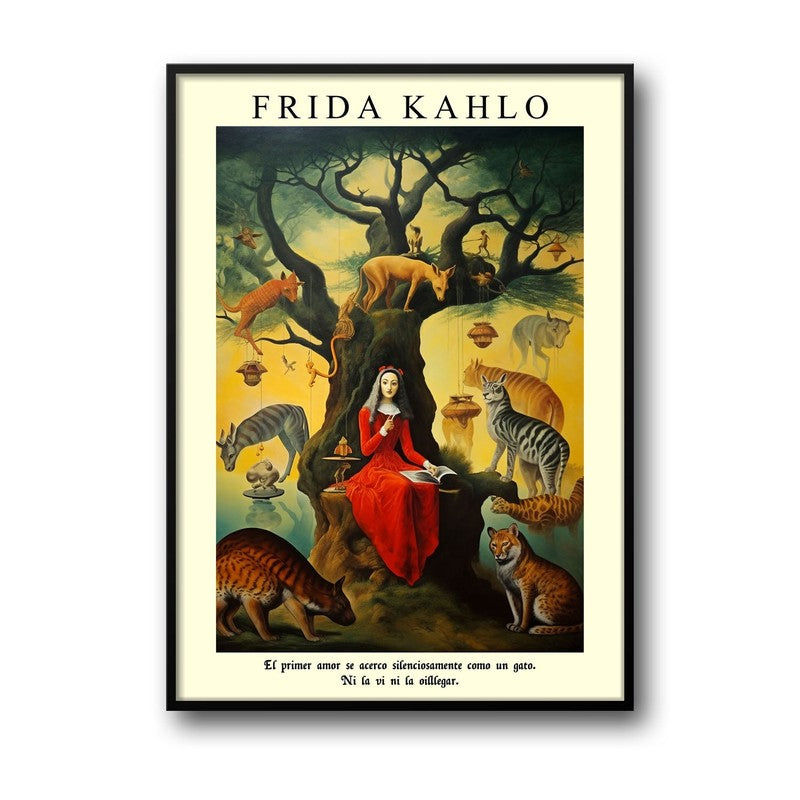 Women in Woods Archival Canvas Wall Art - Black Frame media 5