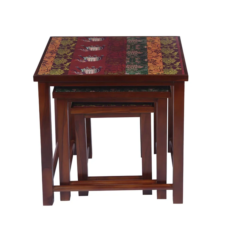 Ethno Motif Side Table - Set Of Three media 8