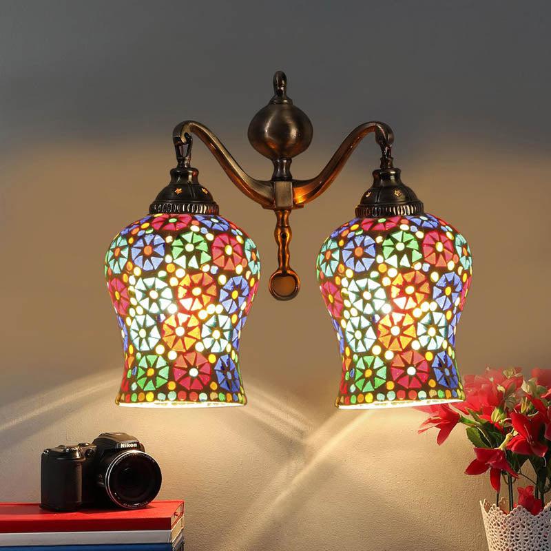 Celestial Metal Mosaic Wall Lamp