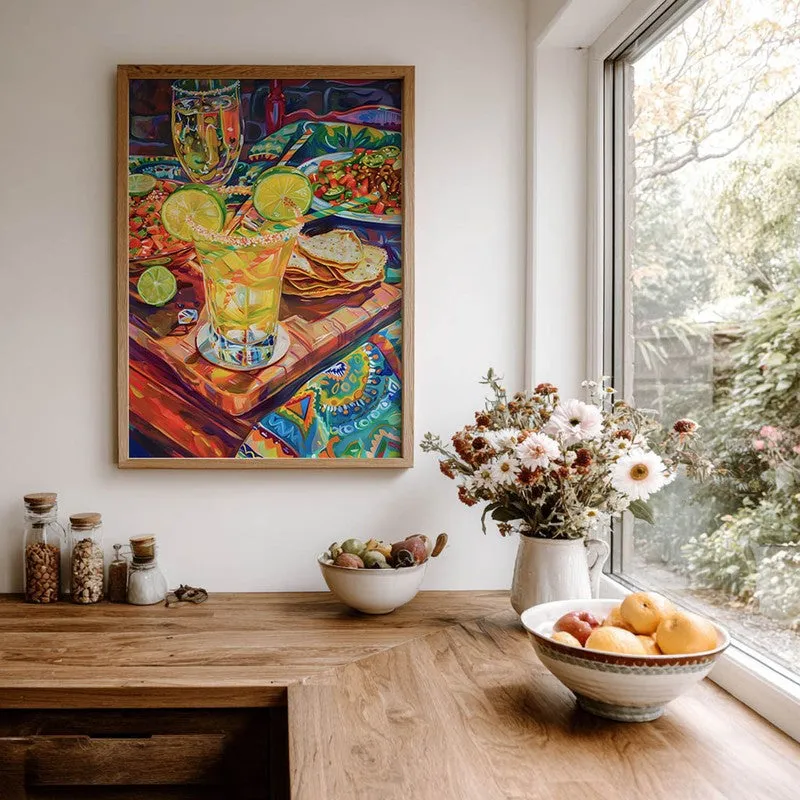 Vibrant Sip Archival Canvas Wall Art - Brown media 7