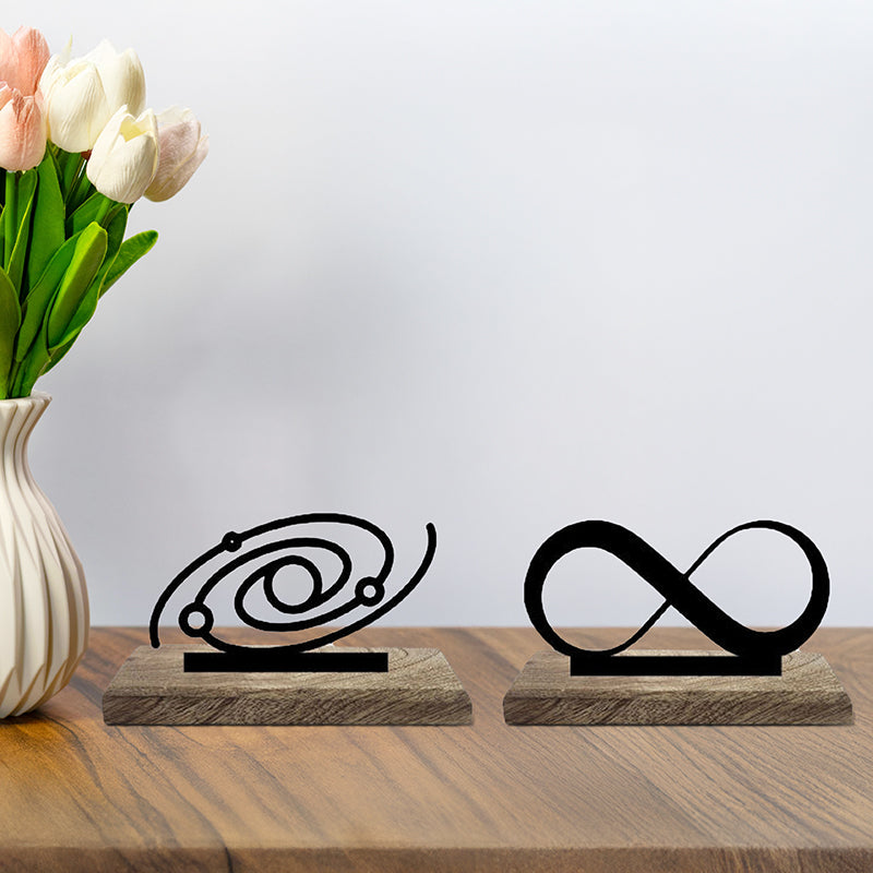 Eternal Cosmos Showpiece - Set Of Two