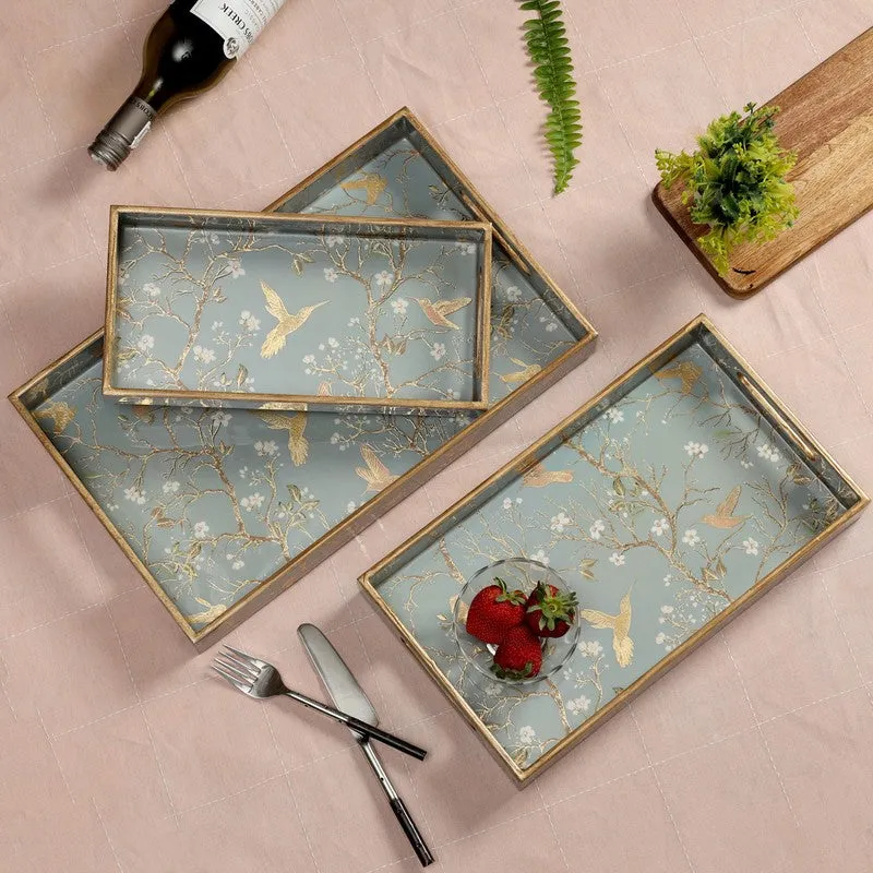 Oakridge Wooden Serving Tray With Cutlery Holder - Four Piece Set media 3