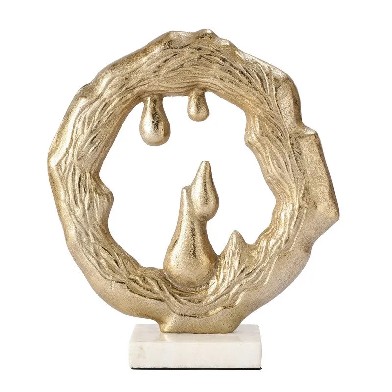 Golden Drift Aluminium Showpiece - Gold media 3